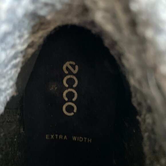 ECCO WOMEN BOOTIES LEATHER HIGH TOP SNEAKERS LACE UP AND ZIPPER SZ 39EU EX WIDE - Picture 8 of 8